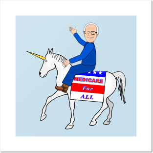 Bernie Medicare For All Unicorn Posters and Art